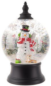 LED Light Up Rotating Shimmer Snowman Scene Globe by Ganz MX194090