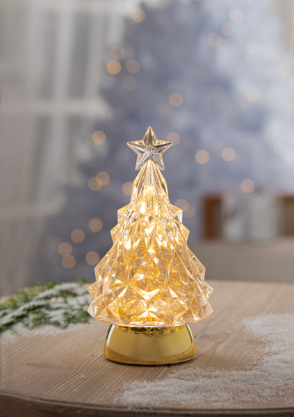 LED Light Up Shimmer Gold Tree Figurine by Ganz MX194112