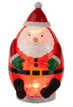 Load image into Gallery viewer, LED Light Up Shimmer Santa Figurine by Ganz MX194374