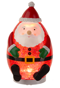 LED Light Up Shimmer Santa Figurine by Ganz MX194374