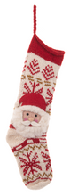 Load image into Gallery viewer, Knitted Santa Stockings (2pc ppk) by Ganz MX194469