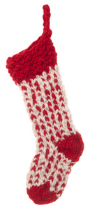 Crochet Red & White Stockings (2pc ppk) by Ganz MX194477