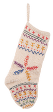 Load image into Gallery viewer, Embroidered Knit Snowflake Stockings (3pc ppk) by Ganz MX194481