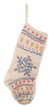 Load image into Gallery viewer, Embroidered Knit Snowflake Stockings (3pc ppk) by Ganz MX194481