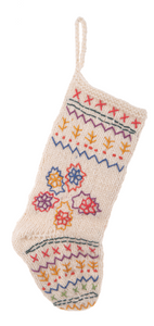 Embroidered Knit Snowflake Stockings (3pc ppk) by Ganz MX194481