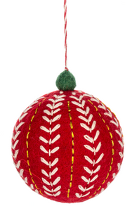 Embroidered Scandi Ball Ornaments 4pk by Ganz MX194489