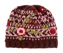 Load image into Gallery viewer, Knit Embroidered Floral Winter Hats by Ganz MX194498