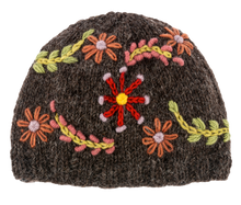 Load image into Gallery viewer, Knit Embroidered Floral Winter Hats by Ganz MX194498