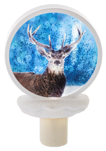 Deer Shimmer Disk LED Night Light by Ganz MX194657