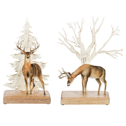 Winter Deer Figurine Set (2pc set) by Ganz MX196161