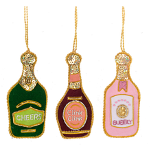 Load image into Gallery viewer, Champagne Bottle Ornaments by Ganz MX196207