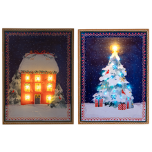 Load image into Gallery viewer, LED Light Up Holiday Scenes Wall Decor by Ganz MX196244
