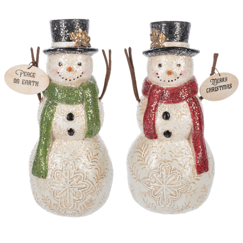 Snowman w/ Holiday Message Figurine by Ganz MX196321