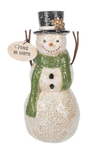 Load image into Gallery viewer, Snowman w/ Holiday Message Figurine by Ganz MX196321