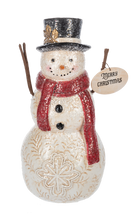 Load image into Gallery viewer, Snowman w/ Holiday Message Figurine by Ganz MX196321