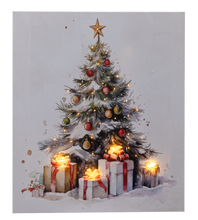 Load image into Gallery viewer, LED Light Up Christmas Tree Wall Decor Canvas by Ganz MX196346