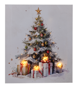 LED Light Up Christmas Tree Wall Decor Canvas by Ganz MX196346