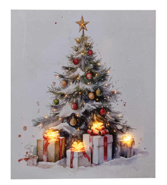 LED Light Up Christmas Tree Wall Decor Canvas by Ganz MX196346