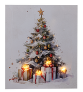 LED Light Up Christmas Tree Wall Decor Canvas by Ganz MX196346
