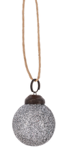 Load image into Gallery viewer, Silver Glitter Ball Ornaments in a Glass Jar (30 pk) by Ganz MX196587