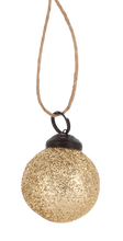 Load image into Gallery viewer, Gold Glitter Ball Ornaments in a Glass Jar (30pc ppk) by Ganz MX196589