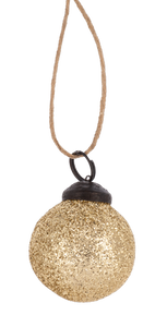 Gold Glitter Ball Ornaments in a Glass Jar (30pc ppk) by Ganz MX196589