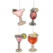 Load image into Gallery viewer, Embroidered Holiday Drink Ornaments by Ganz MX197057