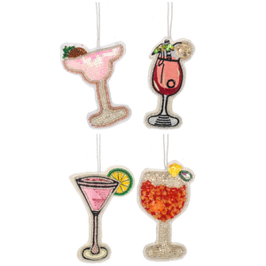 Embroidered Holiday Drink Ornaments by Ganz MX197057
