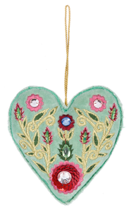 Embroidered Heart Ornaments by Ganz MX197097