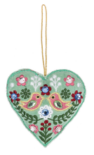 Load image into Gallery viewer, Embroidered Heart Ornaments by Ganz MX197097