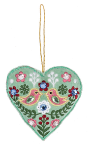 Embroidered Heart Ornaments by Ganz MX197097
