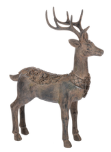 Load image into Gallery viewer, Antique Deer 2pc Set w/ Scroll Pattern Figurine Set by Ganz MX197295