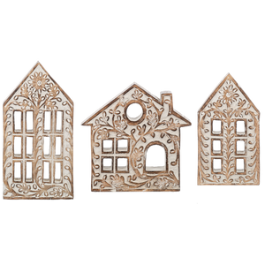 Scroll Work Village House (3pc set) by Ganz MX197462