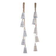 Hammered White Bell Door Hangers by Ganz MX197513
