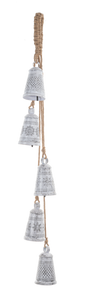 Hammered White Bell Door Hangers by Ganz MX197513