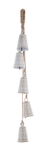 Load image into Gallery viewer, Hammered White Bell Door Hangers by Ganz MX197513