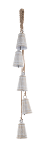 Hammered White Bell Door Hangers by Ganz MX197513