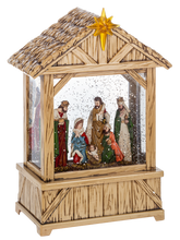 Load image into Gallery viewer, LED Light Up Shimmer Nativity Scene Figurine by Ganz MX197652