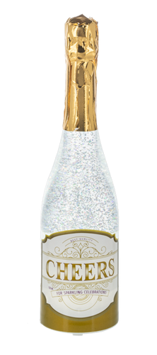 LED Light Up Shimmer Champagne Bottle Figurine - Cheers by Ganz MX197663