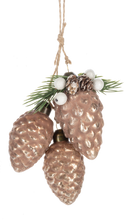 Load image into Gallery viewer, Frosted Pinecone Cluster Ornaments by Ganz MX199574