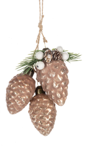 Frosted Pinecone Cluster Ornaments by Ganz MX199574