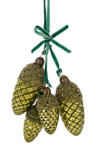 Pinecone Cluster Ornaments by Ganz MX199576