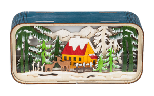 LED Light Up Laser-Cut Winter Scene Figurines by Ganz MX200117