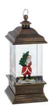 Load image into Gallery viewer, LED Light Up Shimmer Woodland Santa Lantern by Ganz MX200203