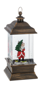 LED Light Up Shimmer Woodland Santa Lantern by Ganz MX200203