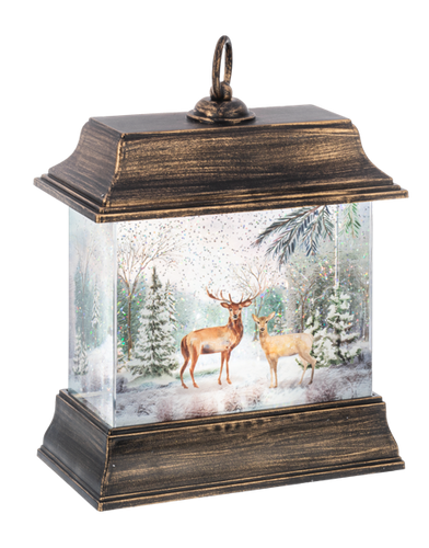 LED Light Up Shimmer Deer Lantern by Ganz MX200207