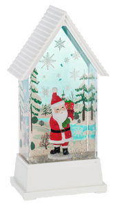 LED Light Up Shimmer Retro Santa Figurine by Ganz MX200212