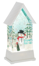 Load image into Gallery viewer, LED Light Up Shimmer Retro Snowman Figurine by Ganz MX200213