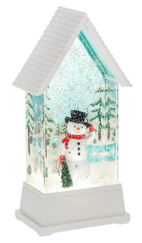 LED Light Up Shimmer Retro Snowman Figurine by Ganz MX200213