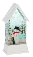 Load image into Gallery viewer, LED Light Up Shimmer Retro Snowman Figurine by Ganz MX200213